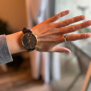 Larsson & Jennings Black and Gold Watch